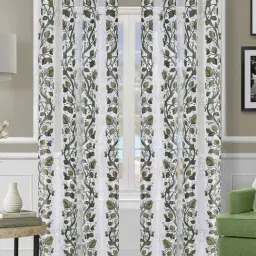 Romee Green Polyester Floral Curtains and Sheers-image-18