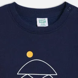 Miniklub Boys Navy Regular Fit Knitted Sweatshirt image 3