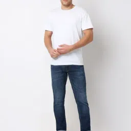 Spykar Blue Cotton Regular Fit Jeans image 3