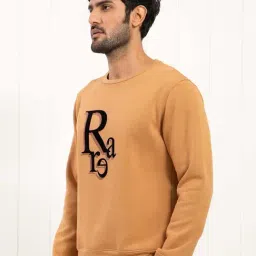 Rare Rabbit Mustard Regular Fit Graphic Sweatshirt image 4