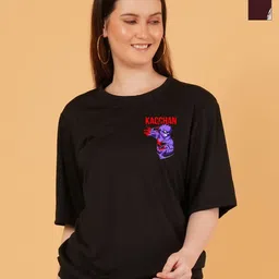 Kasendra Women Pack of 2 Graphic Printed Round Neck Relaxed Fit T-shirts-image-91