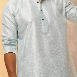 SOJANYA Men Striped Kurta with Pyjama image 4