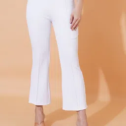 LECOWAR Women Non Iron Bootcut Trousers-image-38