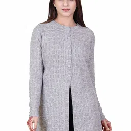 Varenyam Women Longline Woollen Cardigan-picture-27