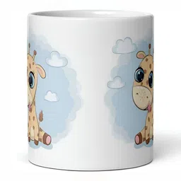 Mr UVD White & Blue Graphic Printed Ceramic Glossy Mug - 350 ml image 4