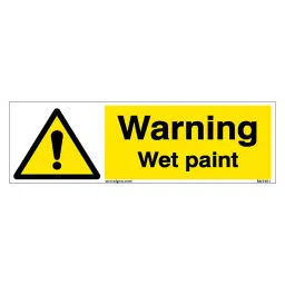 SUNSIGNS Warning Wet Paint Signages Size 300x100 mm HP Print + Vinyl + Sun Board, SN0101-picture-11