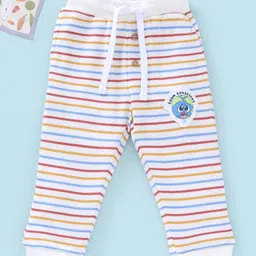 Babyoye 100% Cotton Terry Full Length Striped Lounge Pant - Multicolor-picture-20