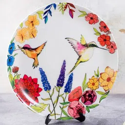 KOLOROBIA HUMMING BIRD FLORAL BEAUTY INSPIRED HOME DECOR WALL PLATE 8"-image-8