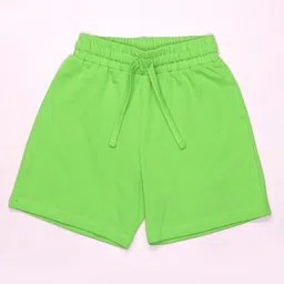 Be Awara Cotton Knit Solid Shorts - Green-image-99