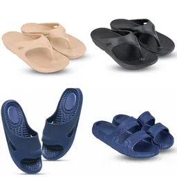 Feel alive Set Of 4 Ultra-Comfortable Lightweight Thong Flip-Flops-picture-34