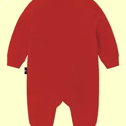 The Peppy Tend 100% Cotton Full Sleeves Nanu Nani Ka Dil Ka Tukda Text Printed Romper - Red image 3