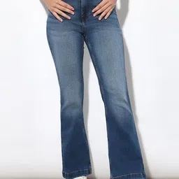 ONLY Women High-Rise Light Fade Stretchable Bootcut Jeans-image-52