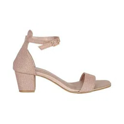 DressBerry Textured PU Party Block Sandals image 2
