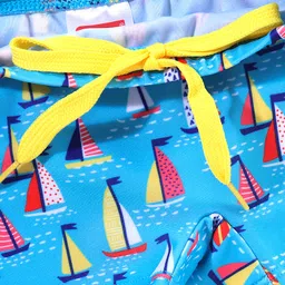 Babyhug Swimming Trunk Boat Print - Blue image 4