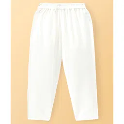 Babyoye Woven Full Sleeves Collar Neck Kurta Pyjama Set With Foil Print - Green image 5