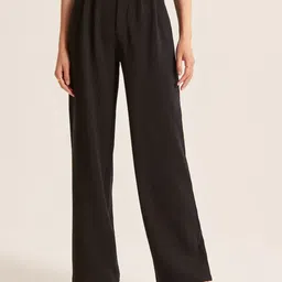 Chemistry Women Relaxed Straight Leg Straight Fit High-Rise Pleated Trousers-picture-19