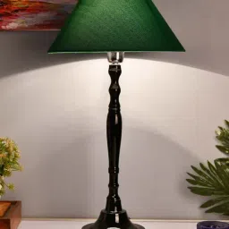 Homesake Black Imperial Aluminium Table Lamp With Green Cone Shade (Bulb Included) - Set of 1-image-19