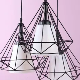 DecorativeRay White & Black Hanging Light - Set of 1 image 3