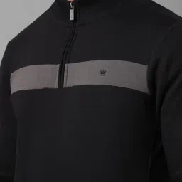 Louis Philippe Black Regular Fit Printed Sweatshirt image 4