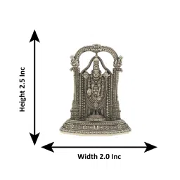 Sri Jagdamba Pearls 800 Silver Lord Balaji Idol - 29 gm image 4