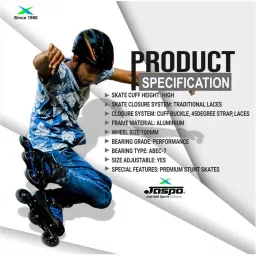 Jaspo Radar Hydra-MAX Dual Adjustable Inline Shoe Skates Combo (Blue) Size - L image 4