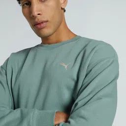 Puma Green Moon Cotton Relaxed Fit Sweatshirt image 4