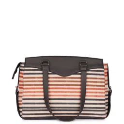 Zouk Luna Qutub Multicolor Jute Striped Shoulder Handbag image 4