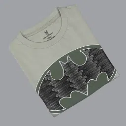 Free Authority Grey Batman Printed Regular Fit T-Shirt image 4