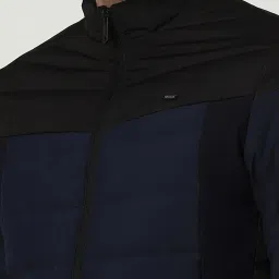 Van Heusen Navy Regular Fit Quilted Jacket image 4