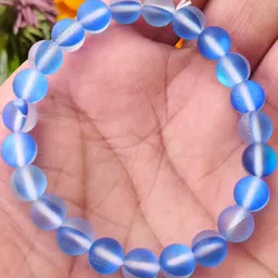 Apnisanskriti Aura Quartz Ink Blue Colour Stone Bracelet-picture-30
