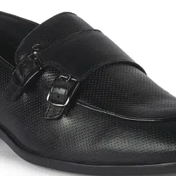 Van Heusen Men's Black Monk Shoes image 5