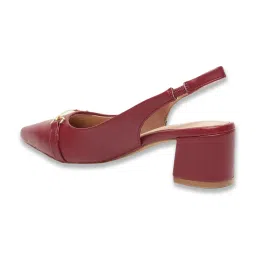 Van Heusen Women's Maroon Sling Back Sandals image 4