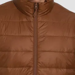 American Eagle Brown Regular Fit Quilted Puffer Jacket image 4