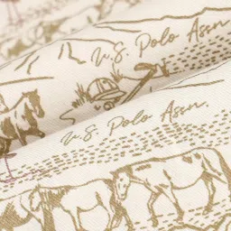 U.S. Polo Assn. Boys Beige Cotton Printed Shirt image 4