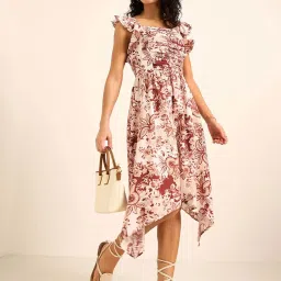 Honey by Pantaloons Pink Printed Dress image 4