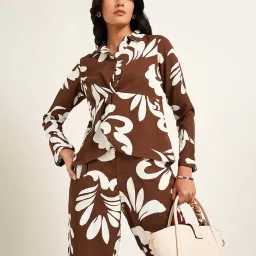 Annabelle by Pantaloons Brown Printed Top image 4