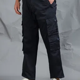 beevee Men Relaxed Mid-Rise Cargos Trousers image 5
