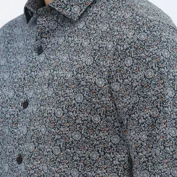 Allen Solly grey Floral Shirts image 4