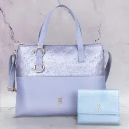 Baggit Purple Textured Handbag-image-25