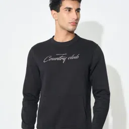 Peregrine By Pantaloons Black Beauty Slim Fit Sweatshirt-image-69
