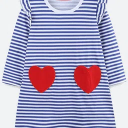 Oh Rare Girls Cotton Striped A-Line Dress-image-14