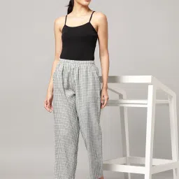 Kryptic Blue & Black Cotton Checks Pyjamas image 4