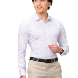 Park Avenue Medium Red Cotton Slim Fit Checks Shirt image 4