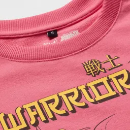 The Souled Store Pink Cotton Printed Sweatshirt image 4