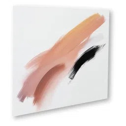 Nestroots Dynamic Black and White Brushstroke White Frame Solid Canvas Wall Painting image 4