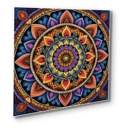 Nestroots Elegant Mandala Canvas Art Collection White Frame Wall Painting - Set of 4 image 4