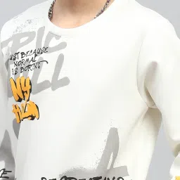 Monte Carlo Boys White Cotton Blend Printed Sweatshirt image 4