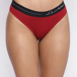 La Intimo Maroon & Sea Green Comfort Fit Panties - Pack Of 2 image 4
