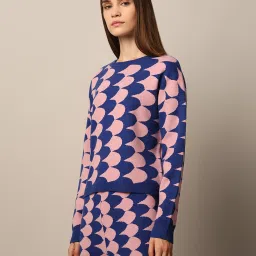 Only Blue & Pink Printed Pullover image 4