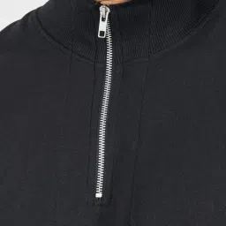 Styli Black Relaxed fit Solid Sweatshirts image 4